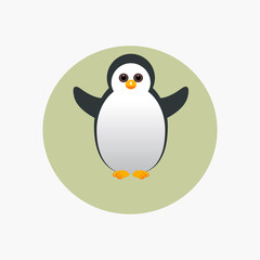 vector cartoon of cute Penguin