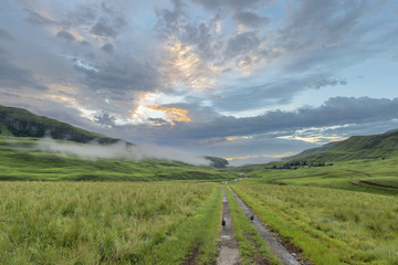 Obraz premium Early morning mist and clouds