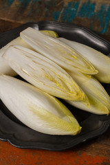 Fresh organic chicory  endive salad ready to eat