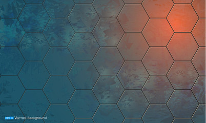 Abstract background with hexagon elements © gintas23