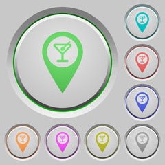 Cocktail bar GPS map location push buttons