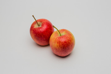 Red apple on white background