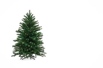 Christmas tree on white background. 3D Render