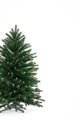 Christmas tree on white background. 3D Render