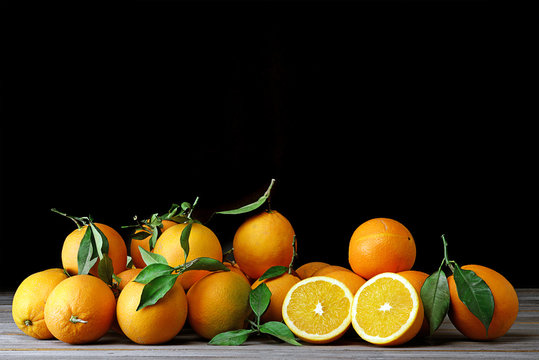 arance con foglie