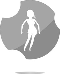 fashion yoga fitness model, sign, symbol, button, badge, icon