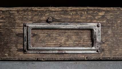 old wooden drawer