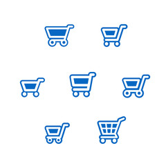 Set of shopping cart icons