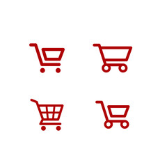Set of shopping cart icons