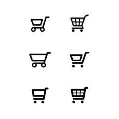 Set of shopping cart icons