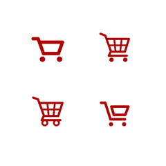 Set of shopping cart icons