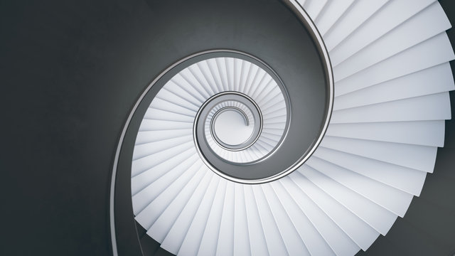 Wendeltreppe -Blick von oben nach unten-