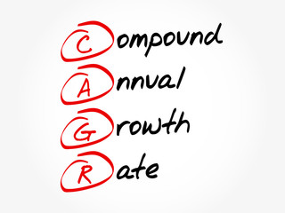 CAGR – Compound Annual Growth Rate acronym, business concept background