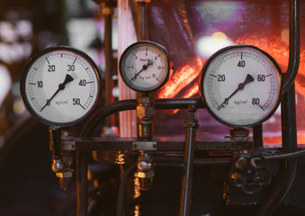 Vintage Dashboard. Part of old power plant.