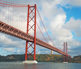 Fototapeta na wymiar Bridge of 25th april in Lisbon.