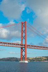 Bridge of 25th april in Lisbon.