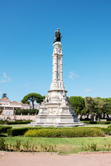Fototapeta na wymiar Vasco Da Gama Statue. Afonso de Albuquerque Square,Belem, Portugal.