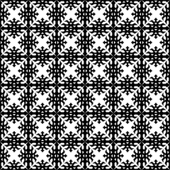 Oriental Islamic Arabic African seamless geometric pattern vector ethnic vintage retro background design art with symmetrical ornaments black and white