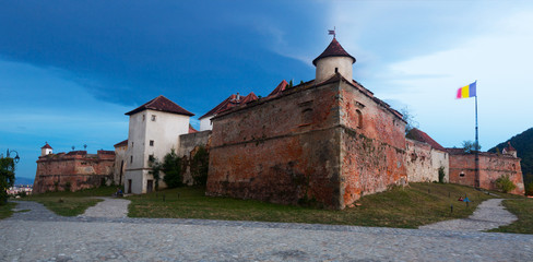 Brasov Fortress in twilight