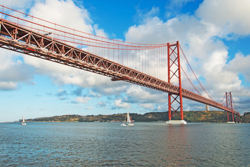 Obraz premium Bridge of 25th april in Lisbon.