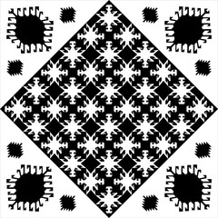 Seamless Indian pattern vector USA Native American type ethnic tribal geometric ornaments black and white background design retro vintage bohemian boho style icon