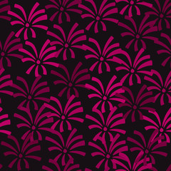 Seamless flower pattern vector design abstract background art also looking like fireworks in sky