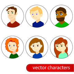 Vector icons characters.