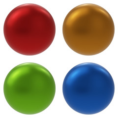 Color Balls Set Isolated on White Background