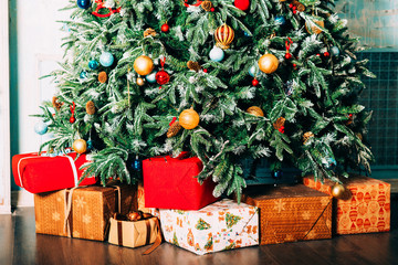 Christmas gifts under the tree