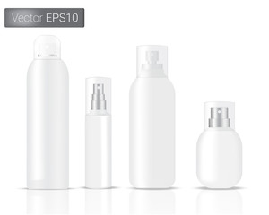 White Bottles Spray Set Illustration