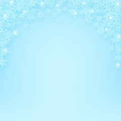 Vector Christmas or New Year background with snowflakes. Snowing winter holiday background. 