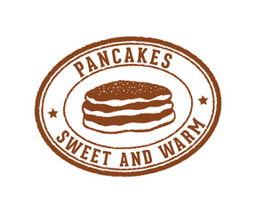 pancakes sign label stamp quality