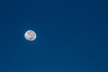  Moon in blue sky