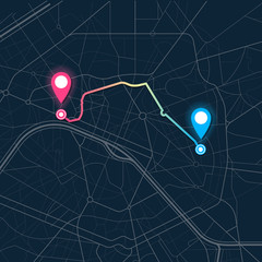 Obraz premium city map navigation