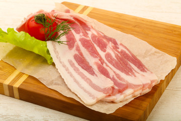 Raw bacon