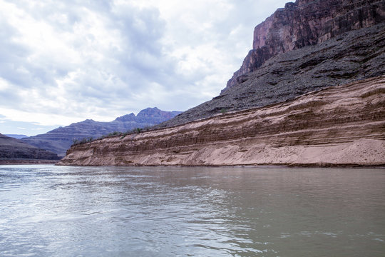 Receding water levels at the Grand Canyon