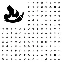 Chili icon illustration . agriculture icons set for web and mobile.