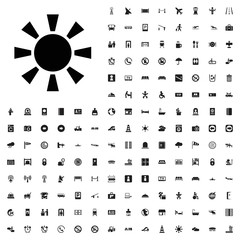 Sun icon illustration. airport icons set for web and mobile.
