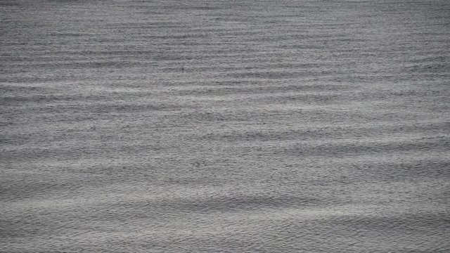 raffiche di vento e pioggia sul mare