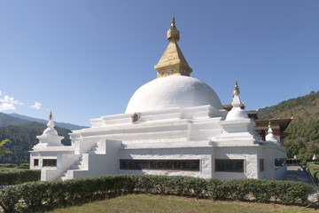 Nuns working on the Wolakha Chorten nunnery in Punakha, Bhutan