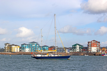 Yacht on the River Exe