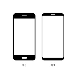 Smartphone screen size. Flat vector icon. Simple hardware icon