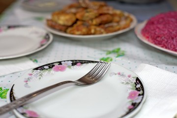 Fish roasting on frying pan at home kitchen