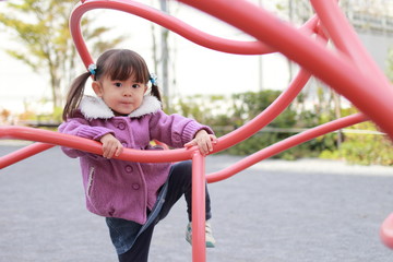 公園で遊ぶ幼児(3歳児)