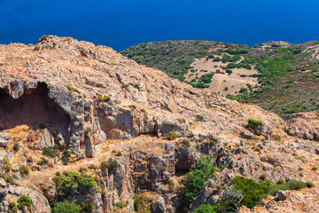 Fototapeta na wymiar Corsica, France. Landscape of Piana district