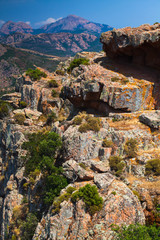 Naklejka premium Corse-du-Sud vertical mountain landscape