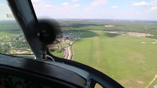 Flight taken from the cockpit.