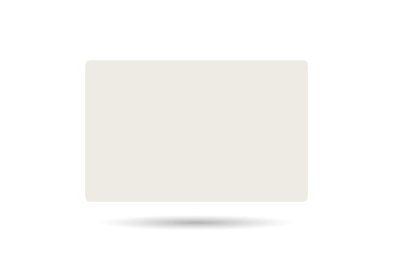 Blank white plastic Bank card, vector illustration.