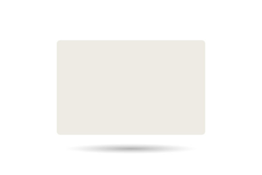 Blank white plastic Bank card, vector illustration.