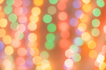 abstract magic background with christmas lights, colorful blurry